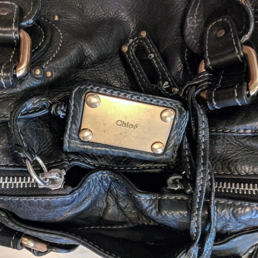Chloe Paddington Black Leather Satchel - Picture 6 of 8